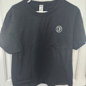 PINK Victoria's Secret Black Crew Neck Tee